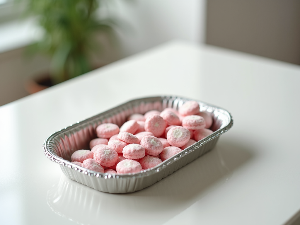 Fresh mint leaves and mint candies