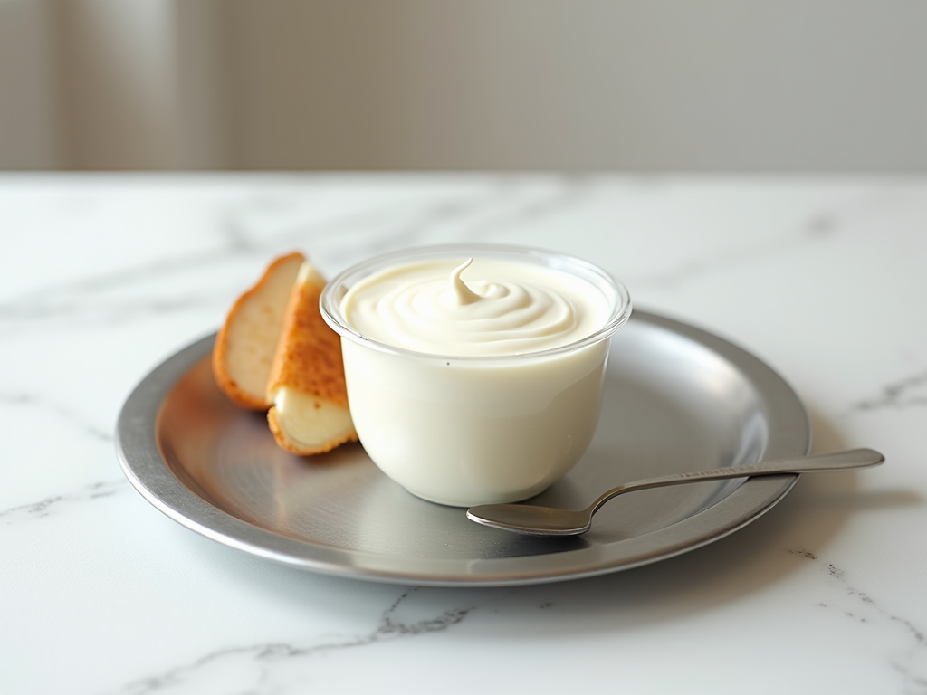 Bowl of plain yogurt